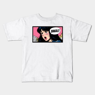 Baka! Japanese Sailor Uniform Pop Art Kids T-Shirt